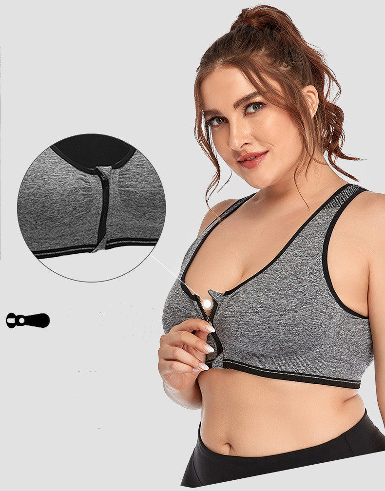 Front Zip Sports Bra