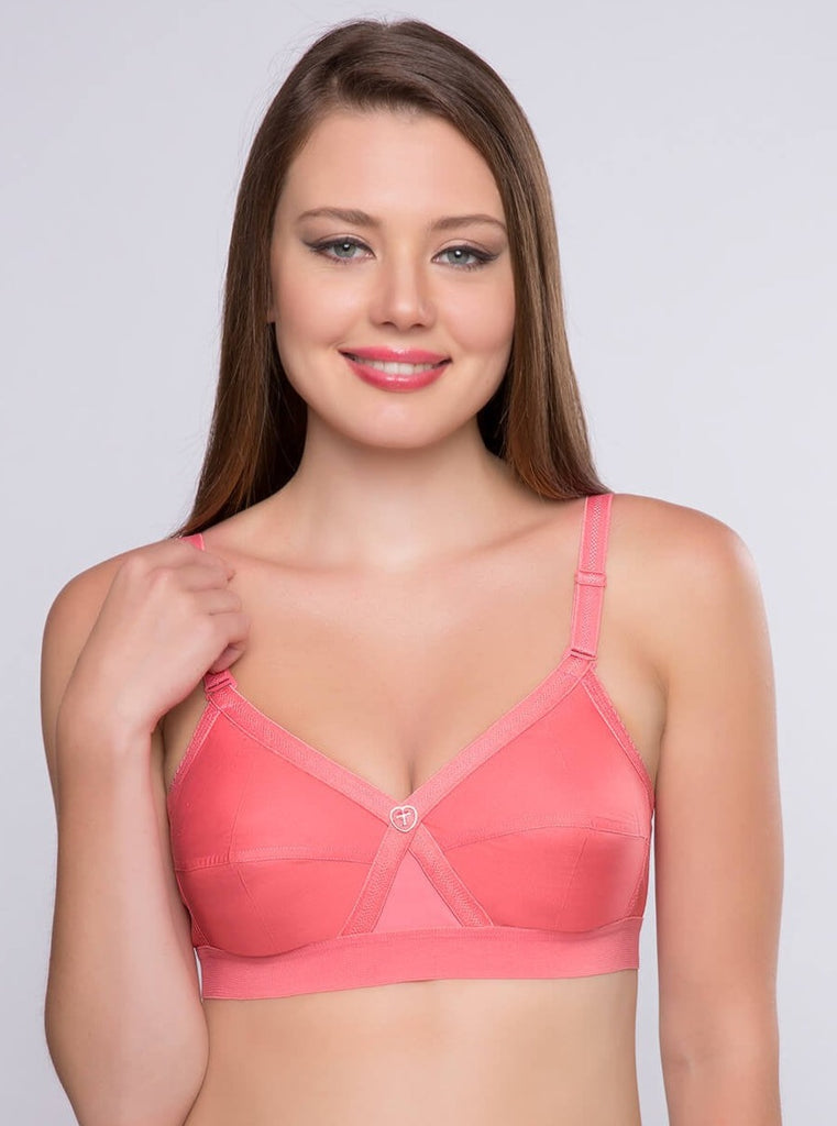 Trylo Alpa Stp Moulded Non-padded Double Layered T Shirt Bra, Full Coverage  Bra - SKIN