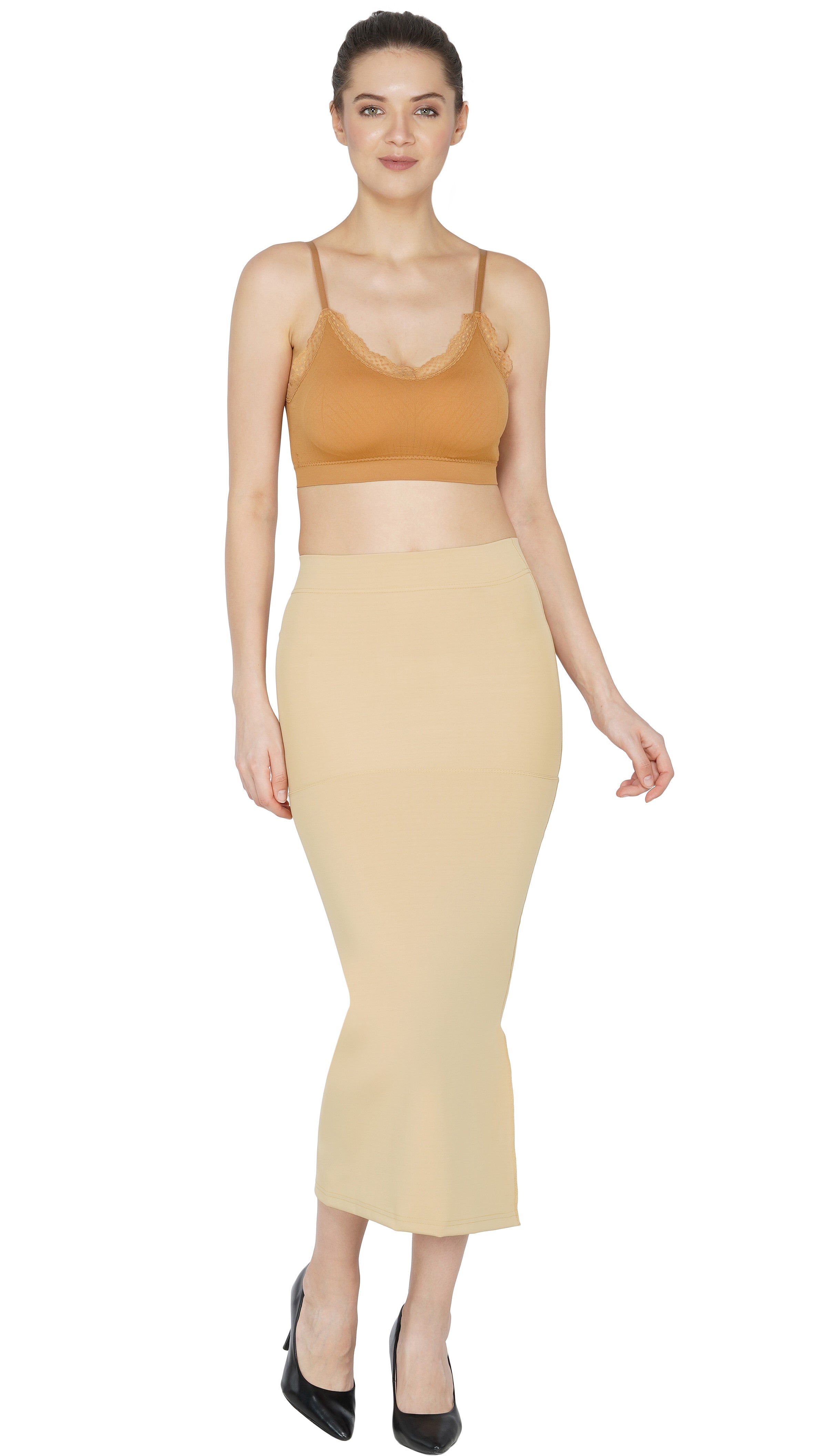 LIFE-TALE Saree Shapewear Petticoat (Yellow)