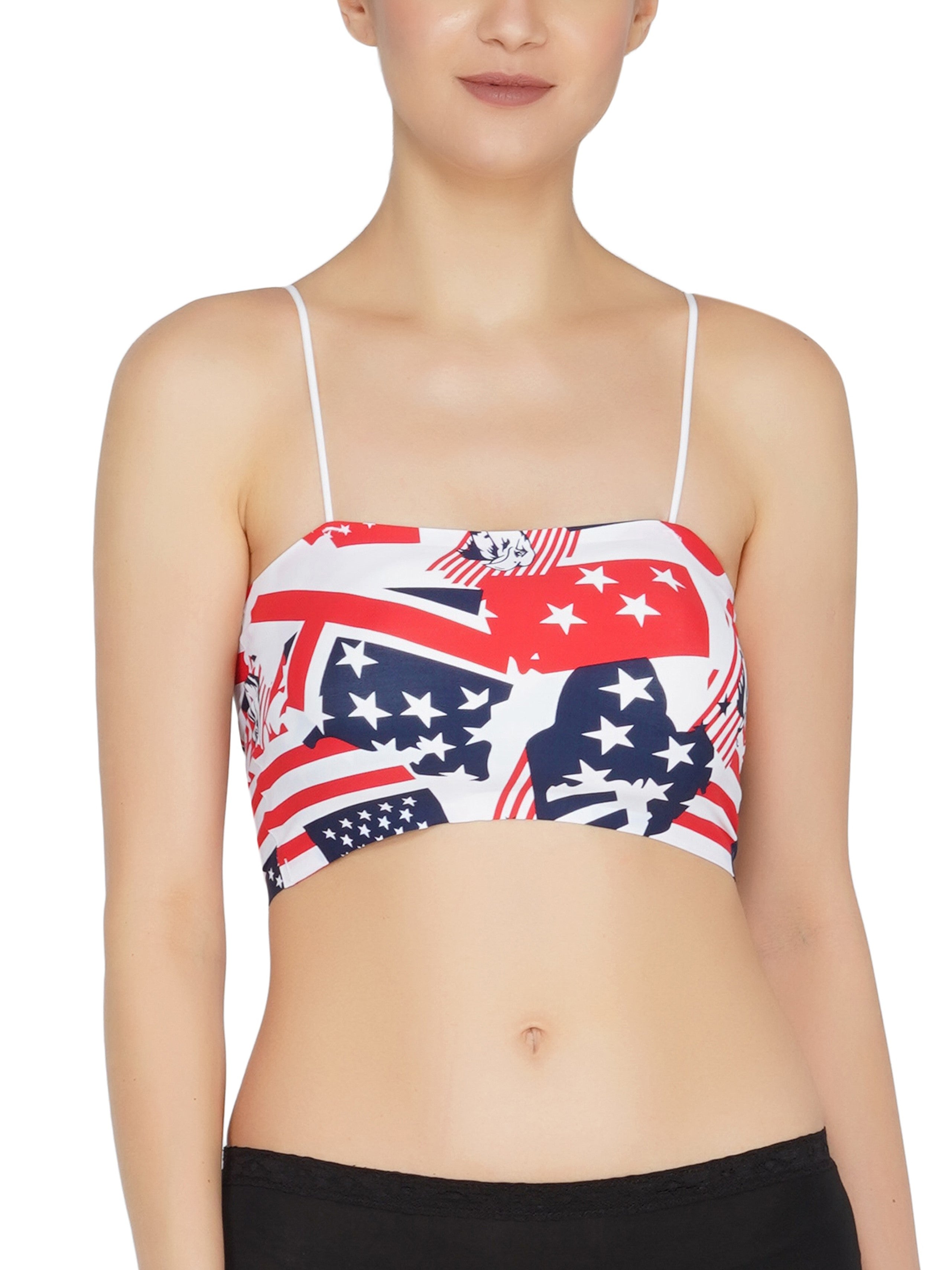 american print bra