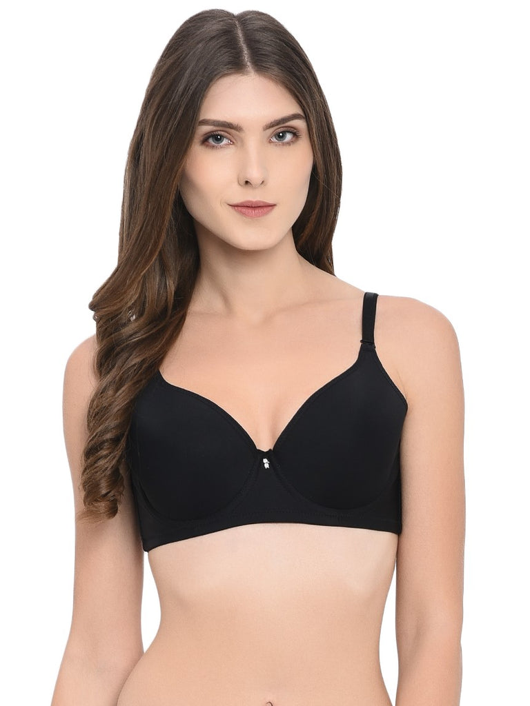 Buy Enamor A042 Side Support Shaper Classic Bra -Supima Cotton Non-Padded  Wirefree - Black (36D) - A042 Online
