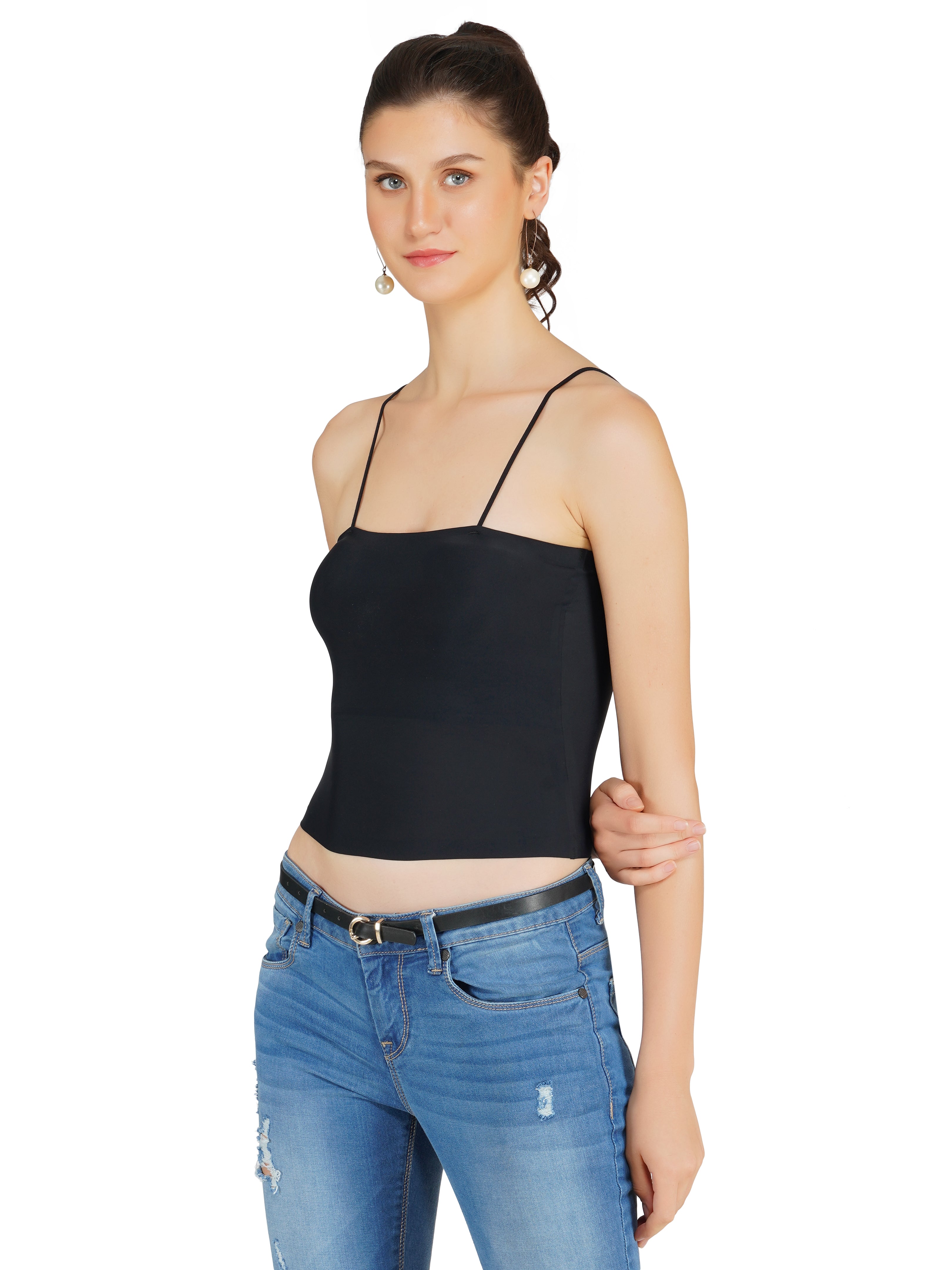 black camisole