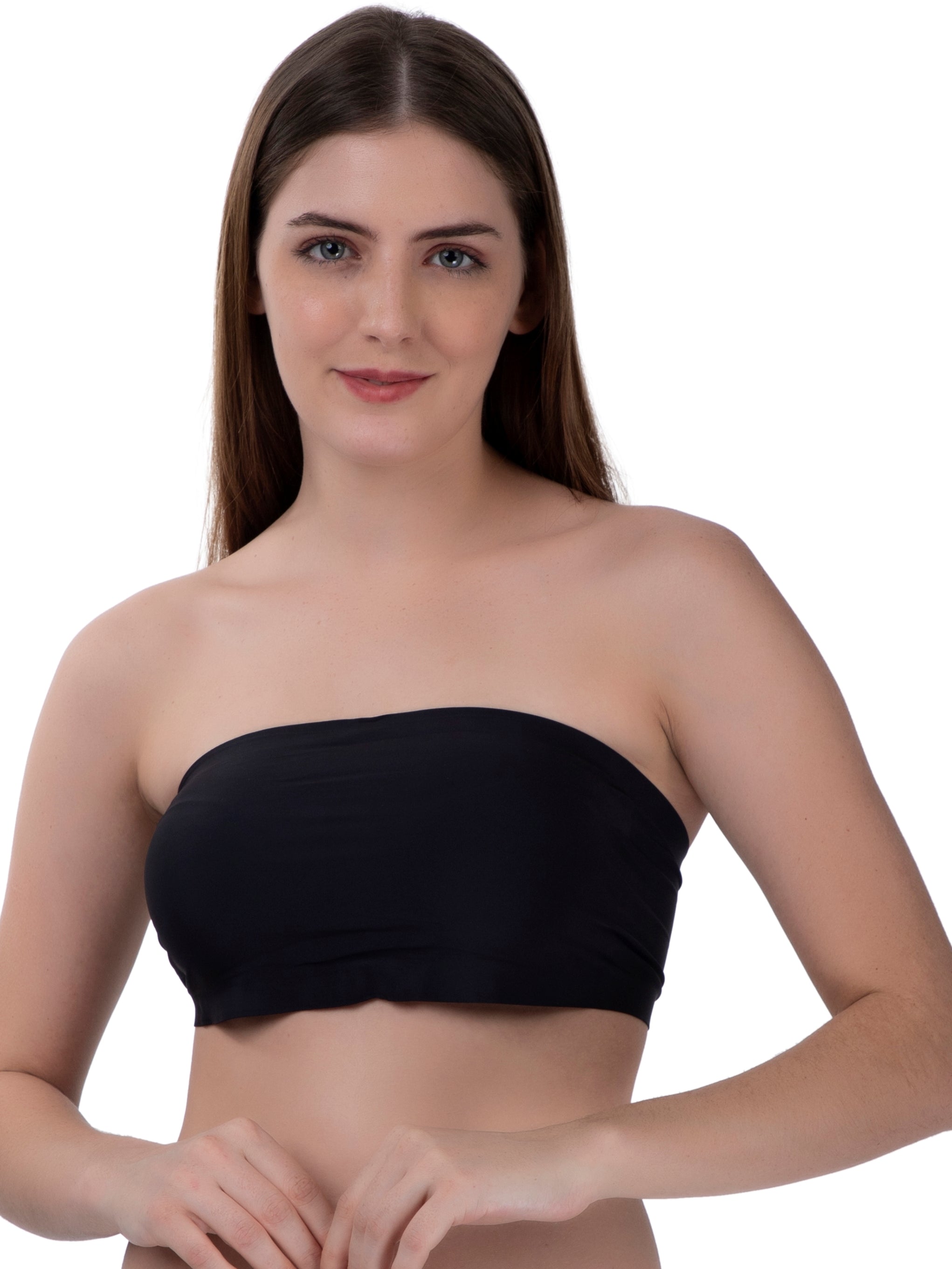 black half tube bra