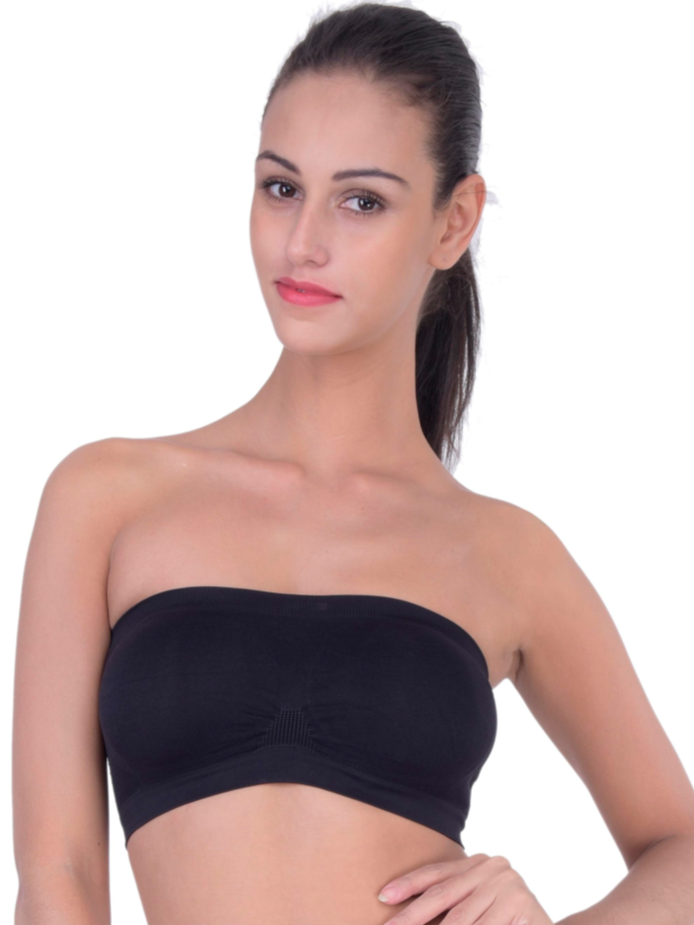 black tube top bra