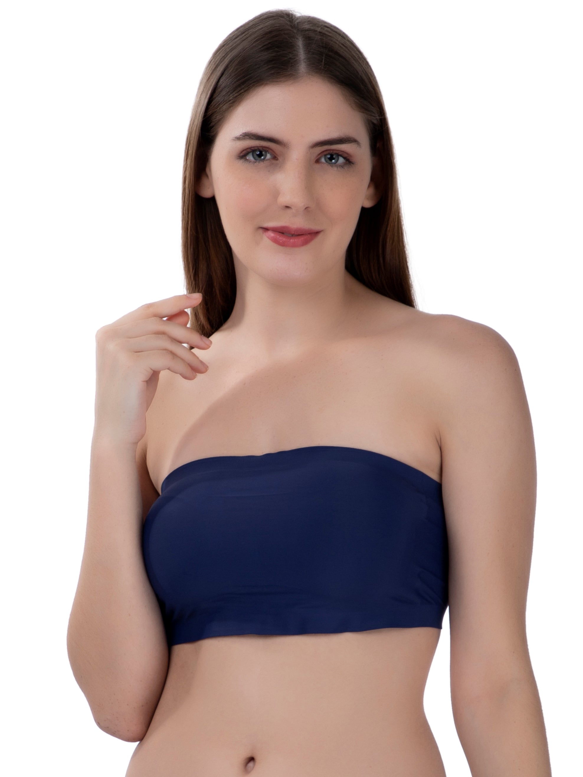 blue tube padded bra