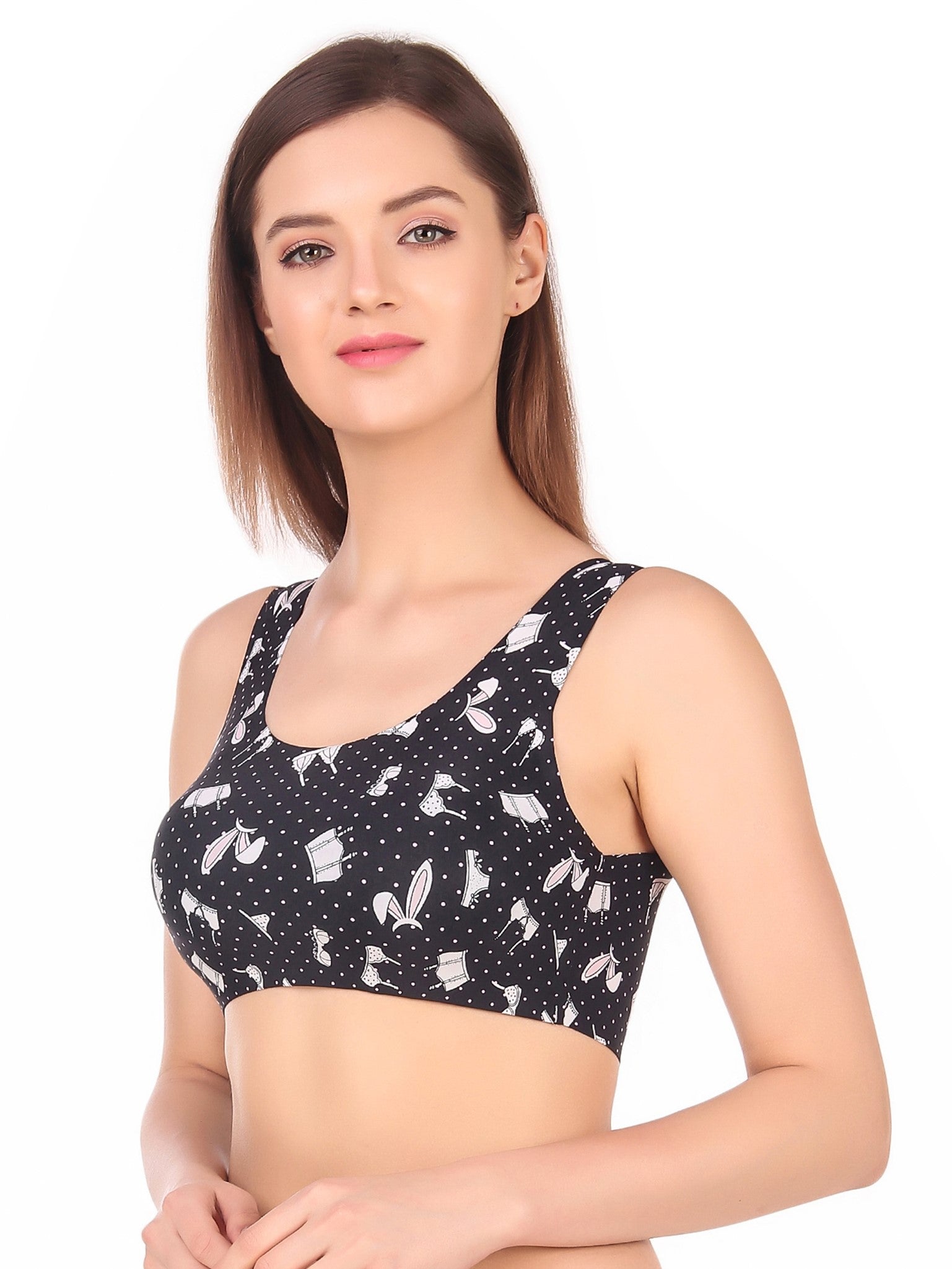 bra panty print sports bra