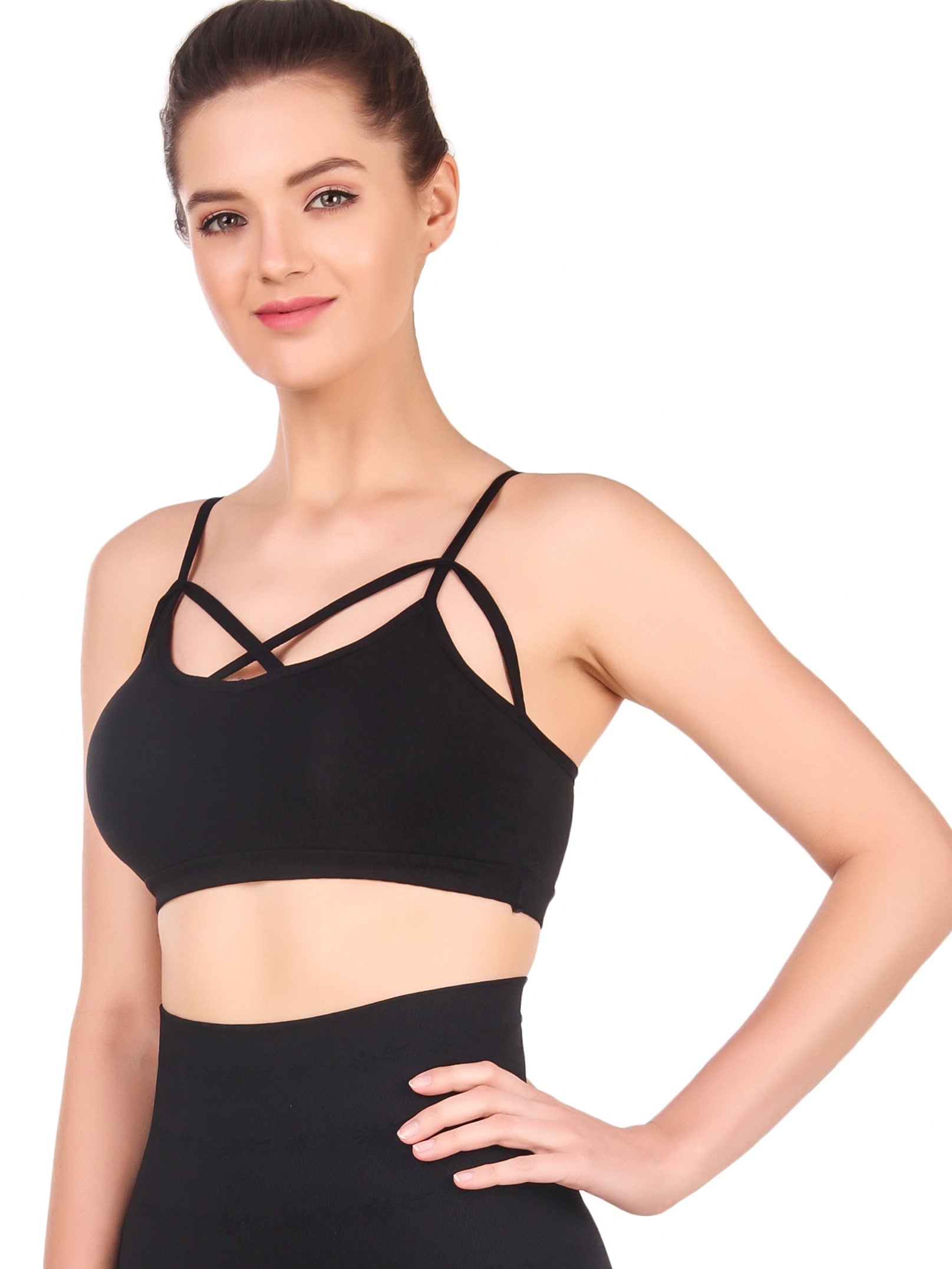 front cric cross bra