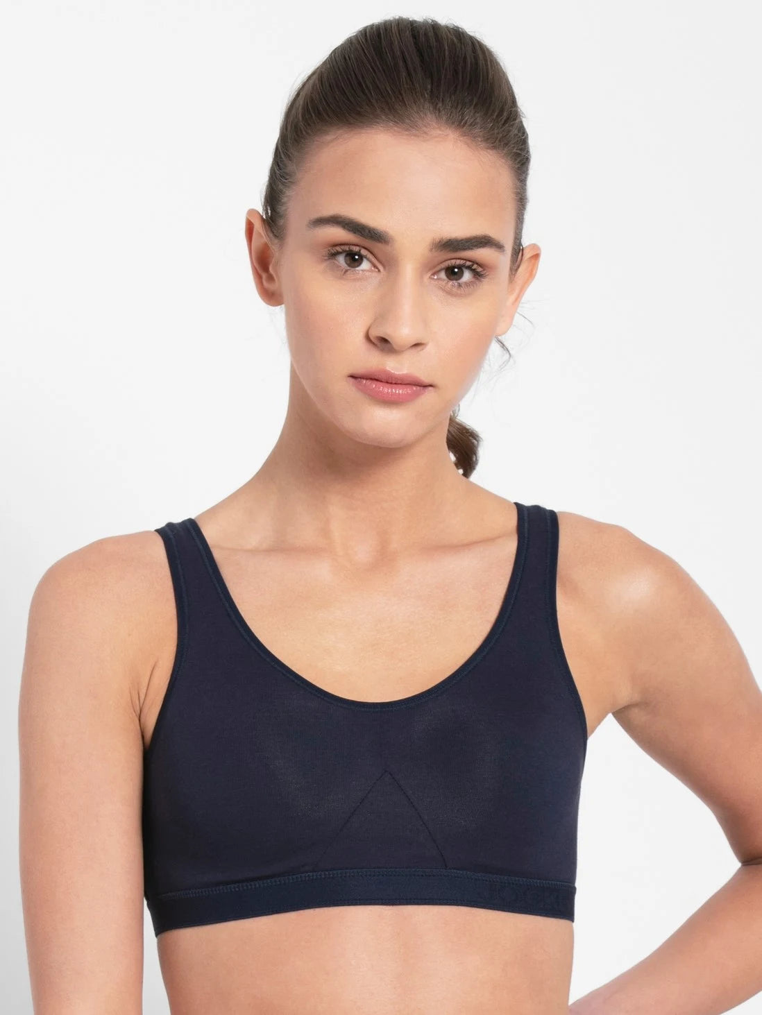 jockey navy blazer slip on active bra 1376