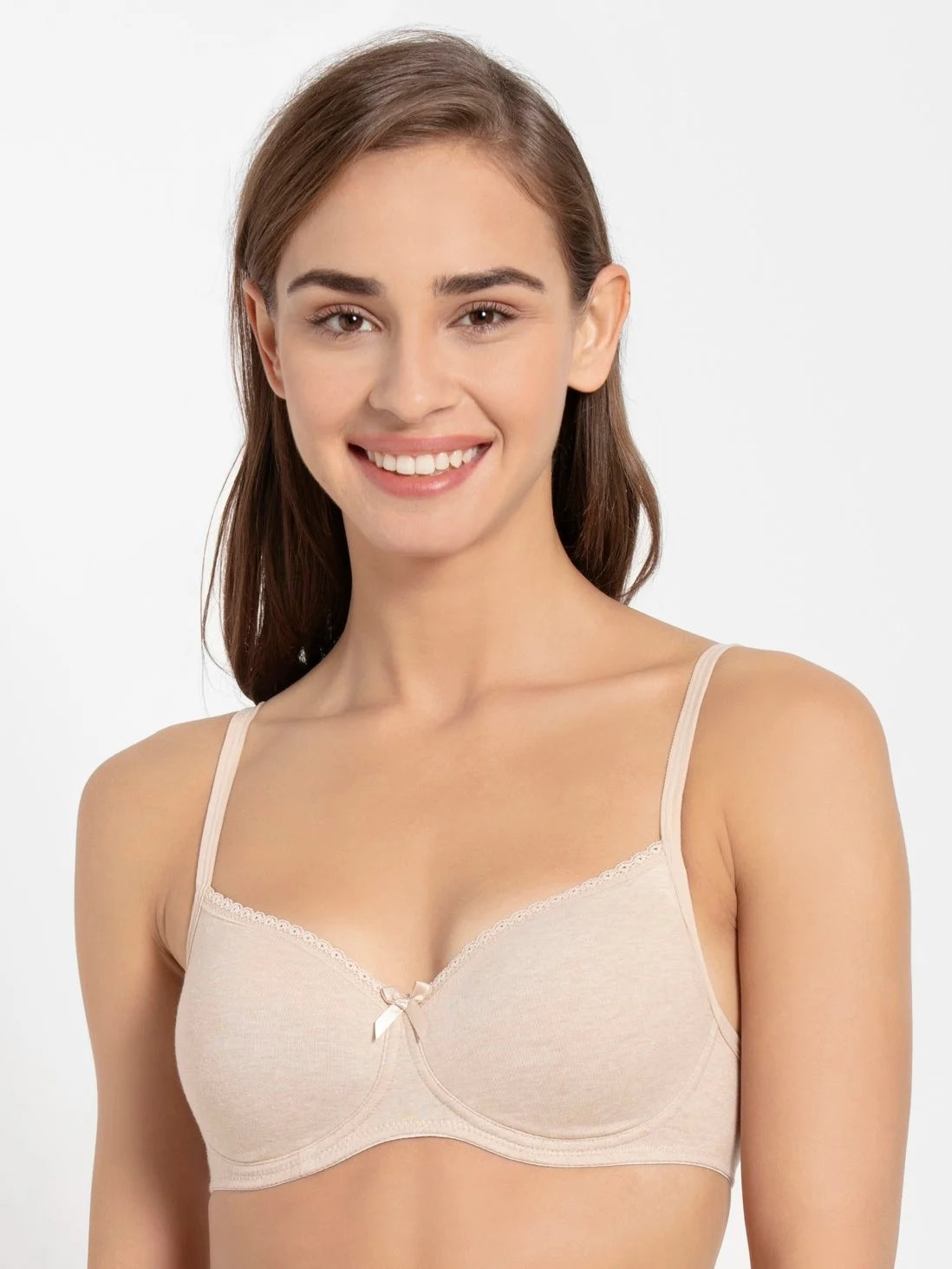 jockey skin melange non wired padded bra 1723