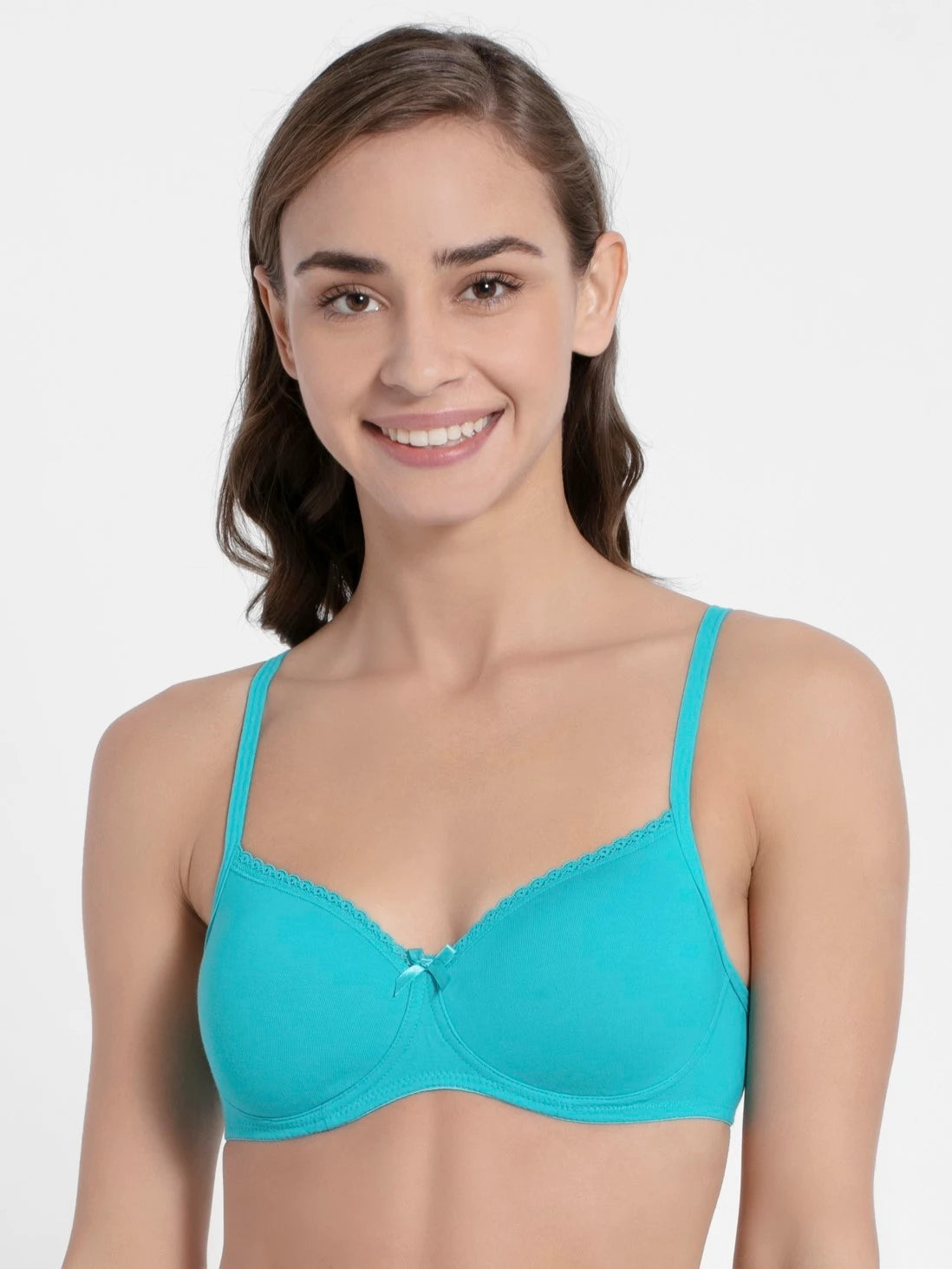 jockey teal non wired padded bra 1723