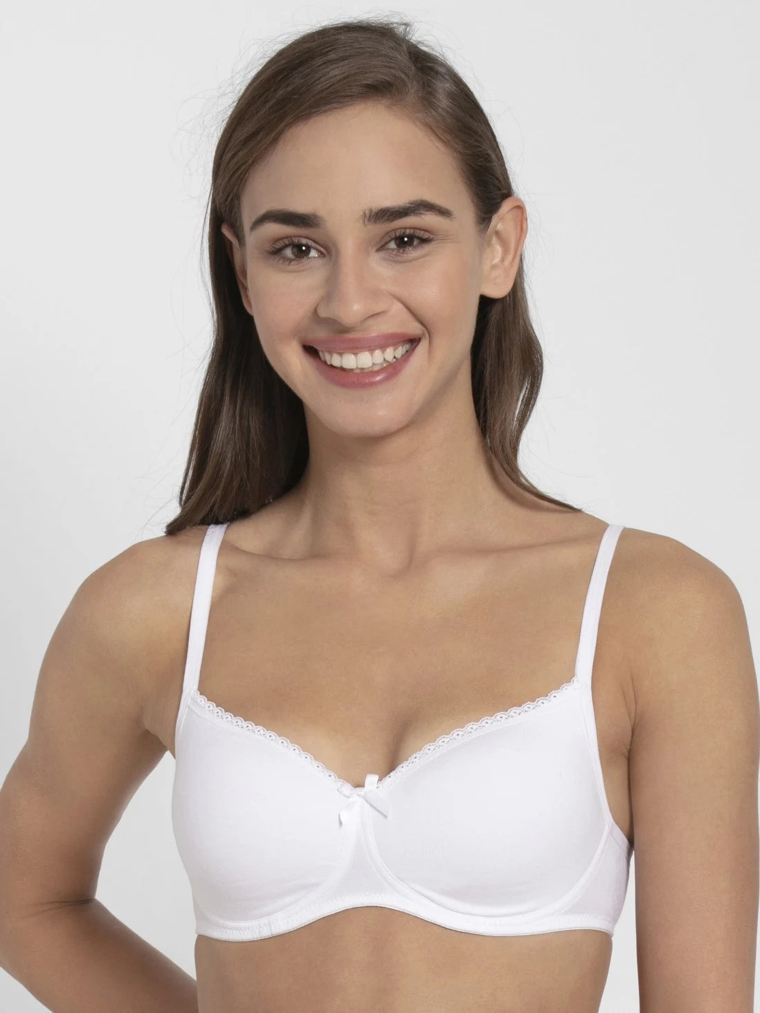 jockey white non wired padded bra 1723