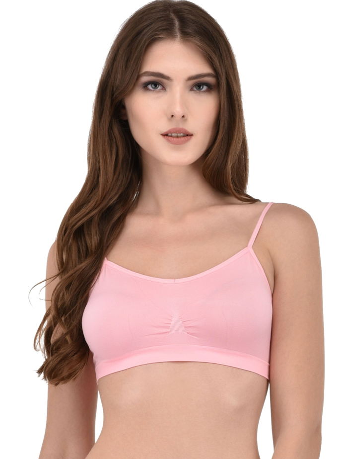 Buy SOUMINIE Women's Cotton Seamless Bra- Everyday Fit (Skin & Pink - 36C)  Pack of 2 at