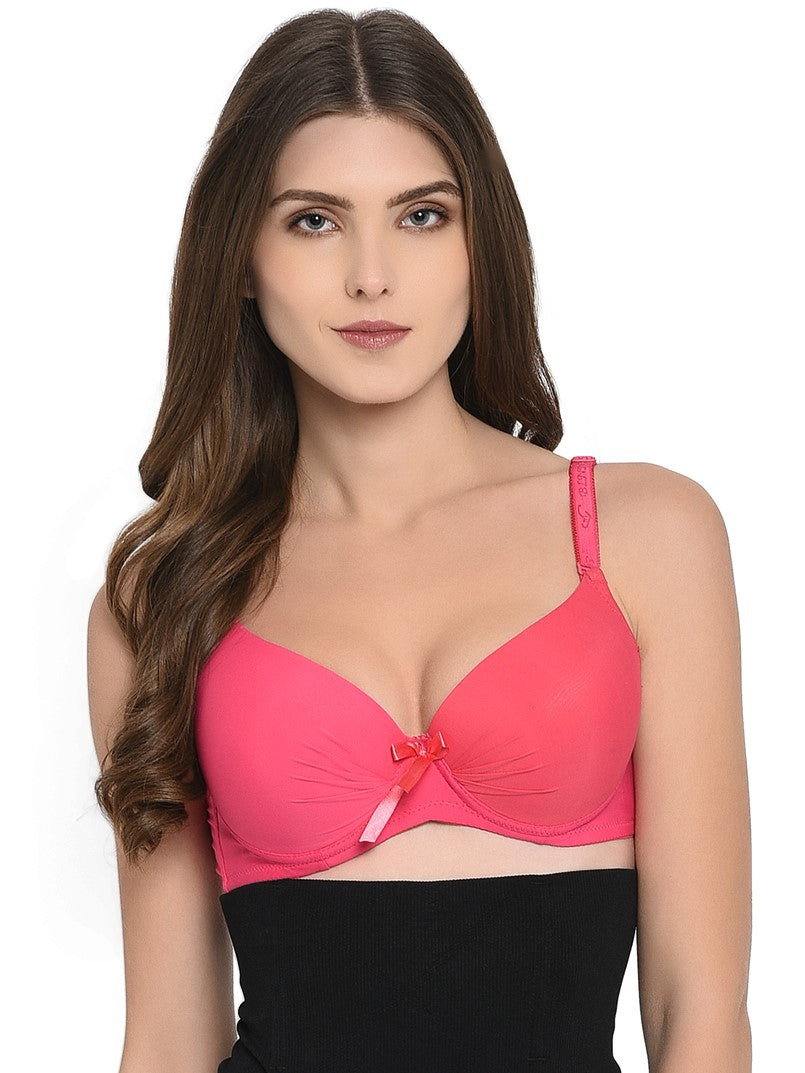 pink padded t-shirt bra