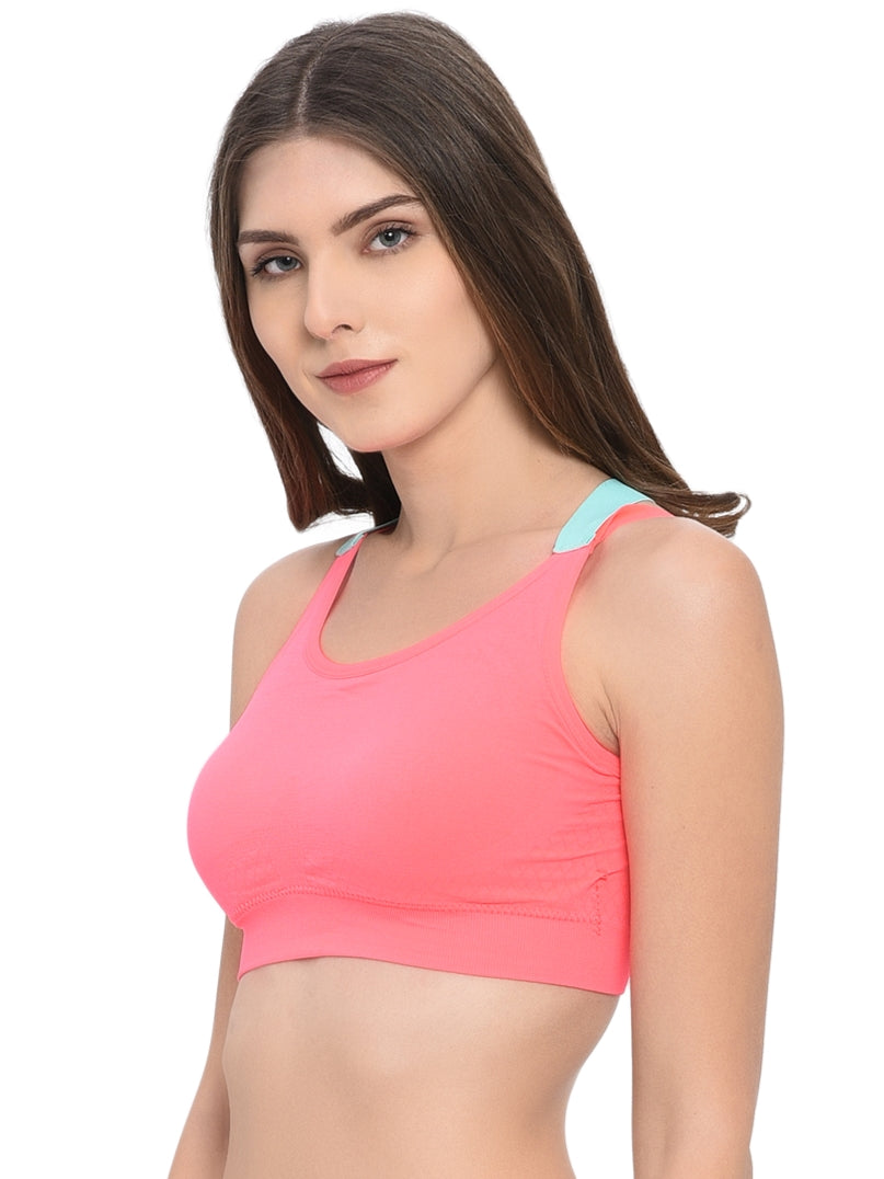 pink sports bra