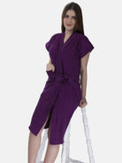 superior purple bath bathrobe