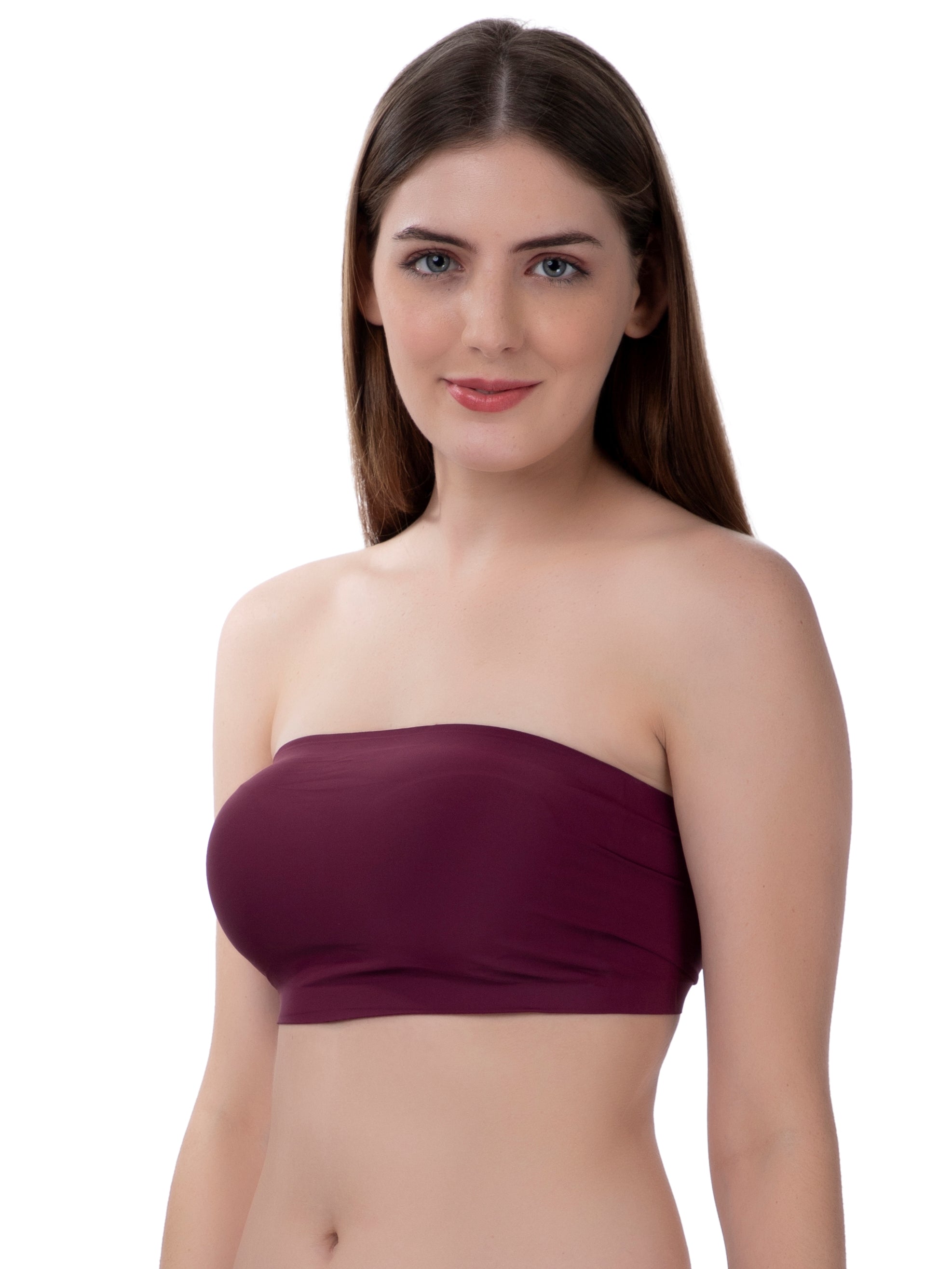 wine strapless bra